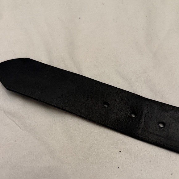 Harley-Davidson Black Belt genuine leather with solid brass hardware made in USA - Picture 9 of 12